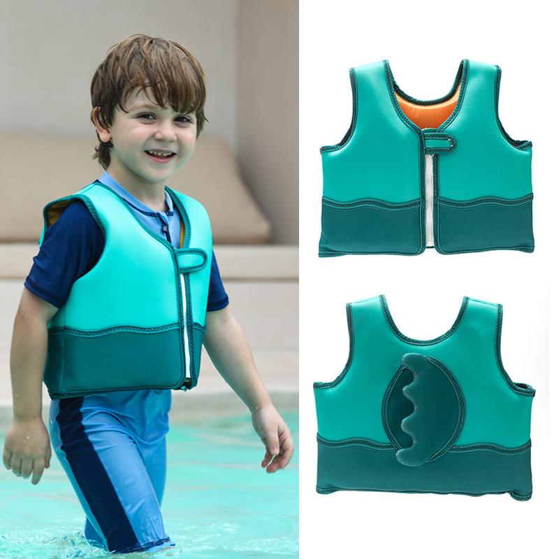 Not Falling Off Child Buoyancy Vest Anti Rollover Adjustable Baby Swimming Jackets Cartoon Stable Inflation-Free Swimming Vest