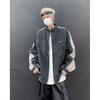Autumn new long-sleeved leather shoulder padded stand-up collar locomotive jacket couple American retro matte textured coat top