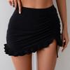 Women's Lace Drawstring High Waist Midi Skirt - Versatile, Conservative, Tummy-Hiding Design