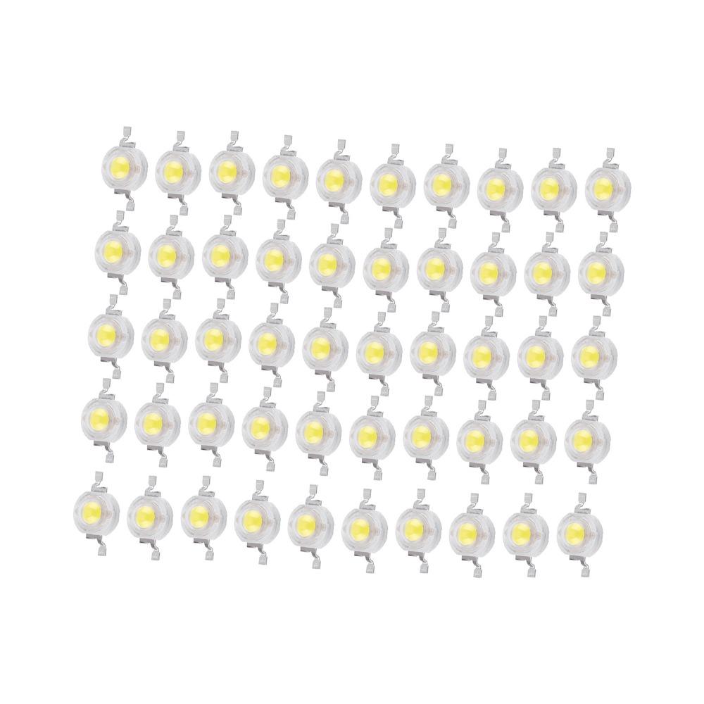 50PCS 1W High Power LED Chips SMD 110LM/W DIY Lighting Fixtures Spotlight Replacement