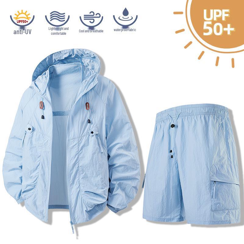 UPF 50+ Hooded Sun Protection Jacket for Couples - Breathable Summer Outdoor Fishing Wear