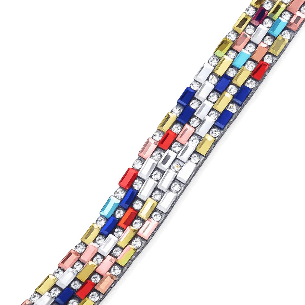 1pcs 1 Yard Length Rhinestone Chain Ribbon 1.4cm Wide Hotfix Rhinestone Ribbon DIY Crafts
