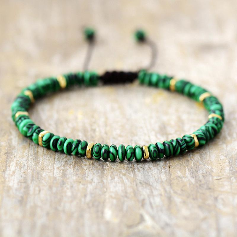 New Stone Handmade Beaded Men'S And Women'S Bracelets Turquoise Adjustable Bracelets Fashion Jewelry Couple Gifts