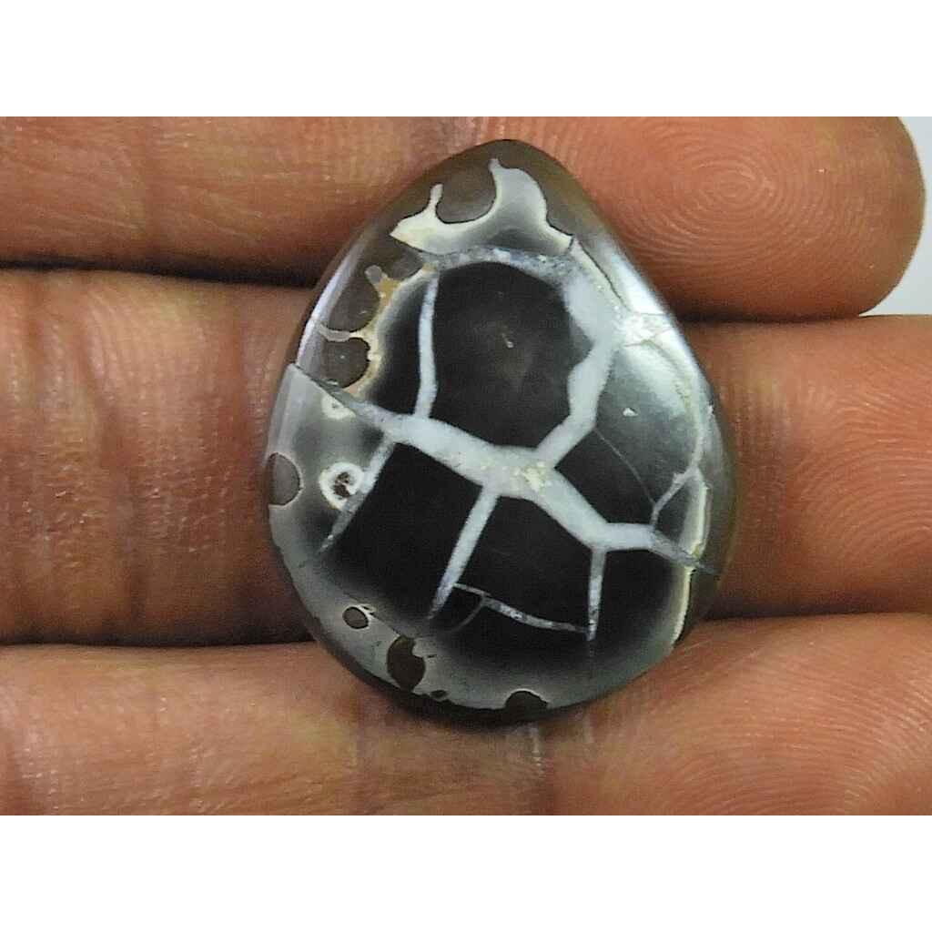 15Cts Natural Septarian Gronate Pear Crystal Cabochon Loose Gemstone 22X25MM SK-2334