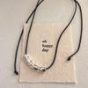 High-End Korean Wax Rope Silver Pendant Necklace: Chic Autumn/Winter Design