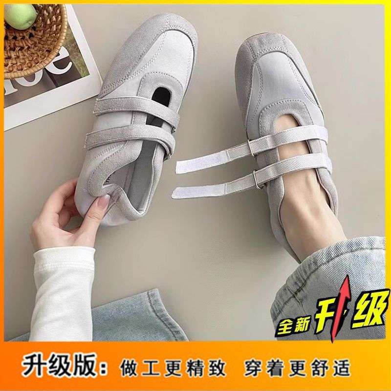 

Flat-bottomed sports Mary Jane shoes 2025 spring and summer new Velcro casual shoes Korean version small leather shoes suede single shoes women 40