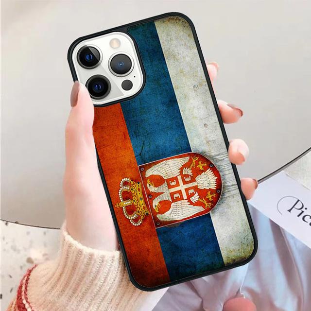 Flag of Serbia Serbian Phone Case for iPhone 17 Air 16 15 14 12 13 PLUS 11 PRO MAX Back Fundas Coque Cover Shell