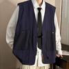 V-Ne Svel Workwear Vest Multi-pocket Sleeveless Jacket Trendy Vest  Women