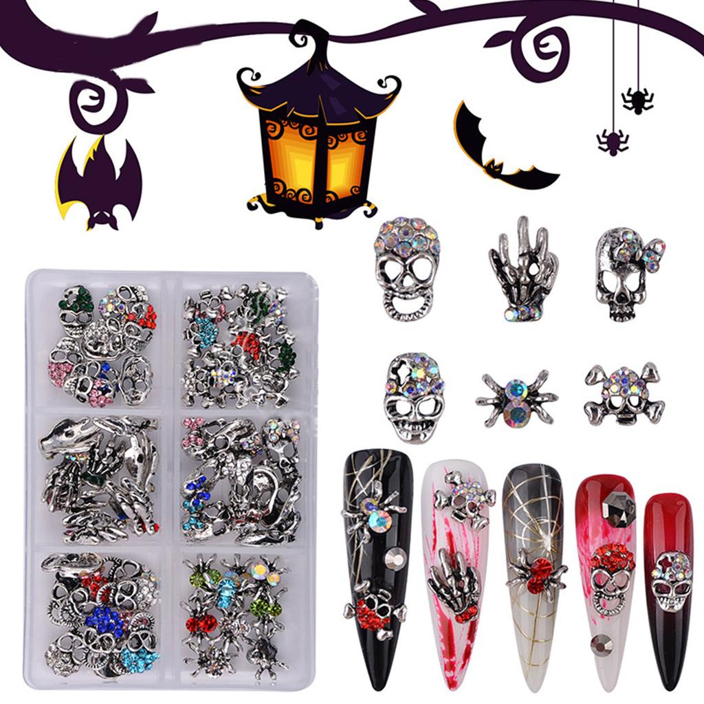 Halloween Nail Art Charms Vintage Skeleton Nail Art Charms DIY Nail Tips