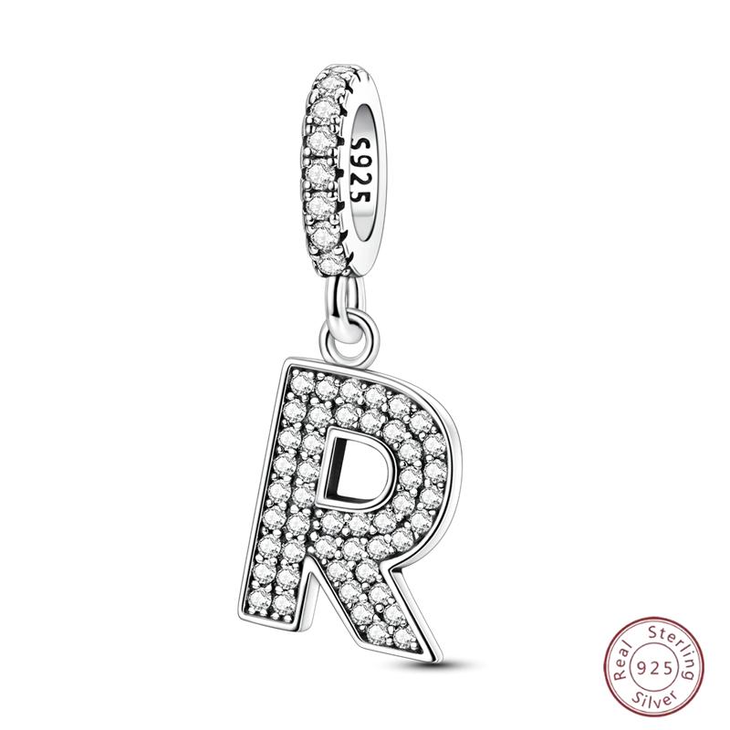 Copper Beaded Pendant 26 Letters A-Z Diy Name Beads Suitable For Original Bracelet Jewelry Making