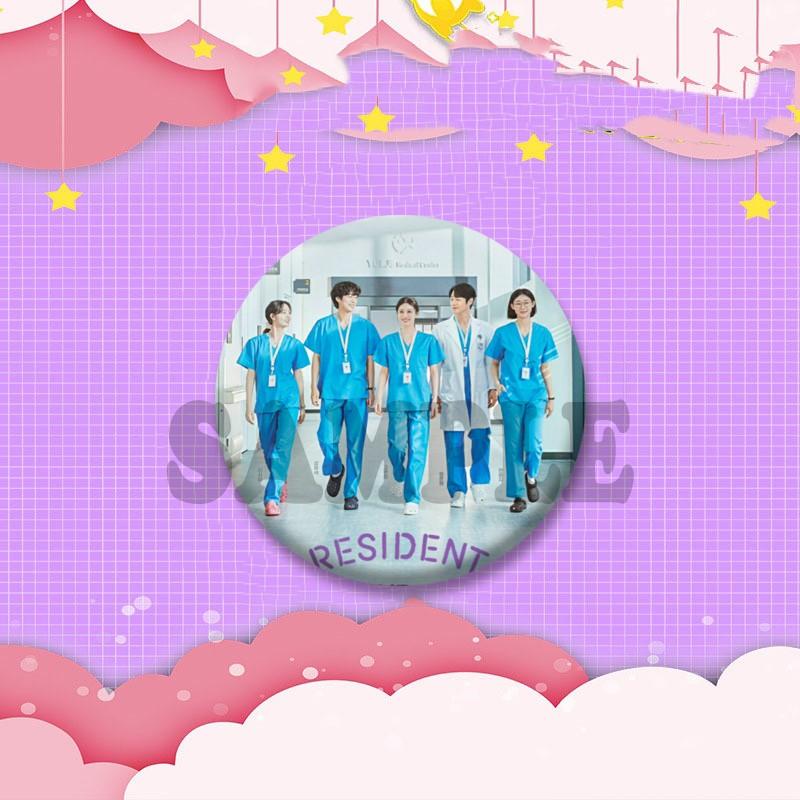 TV Show Resident Playbook Round Brooch Handmade Funny Enamel Pins for Clothes Bag Shoes Cute Cartoon Badge Jewelry Accessories 32mm(1.26in)
