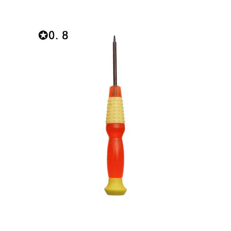 Magnetic Hex Driver 0.8 Five-Star Screwdriver - Solid Color Telecom Disassembly Tool for Mobile Phone Repair.
