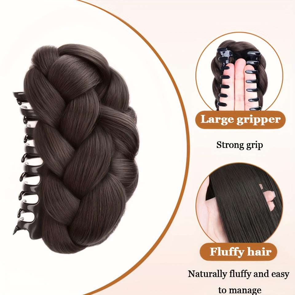 Luxurious Braided Buns Hair Extension Claw Clip For Women With Twist Clip For Daily Wear Hair Bun For Women