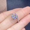 2 Carat Moissanite Open Ring, Simulated Diamond with Eight Hearts and Arrows, PT950 Plated, Popular Women's Jewelry Sale.
