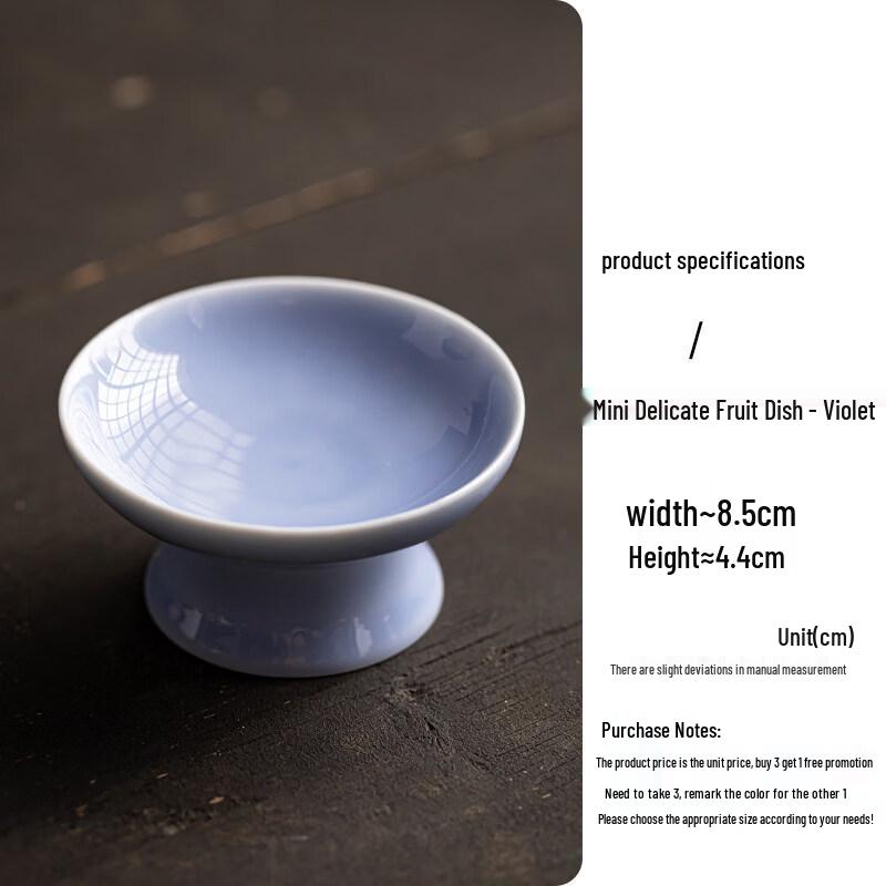 Elegant Ceramic High-Footed Snack & Dessert Plate