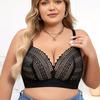 Dünner nahtloser BH aus französischer Spitze für Damen ohne Stahlbügel, gerafft und mit Raffung, Accessoire-BH, Übergröße, sexy BH