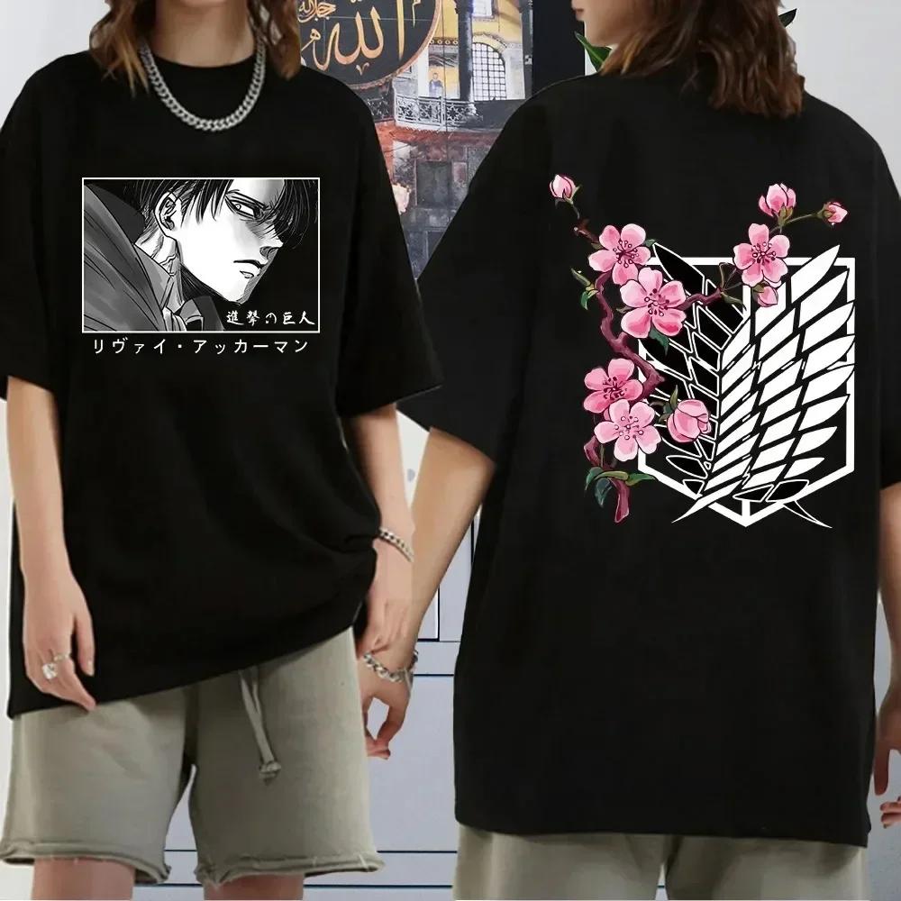 Attack On Titan Japanese Anime T-Shirts For Men And Women, Printed Cotton Short Sleeve T-Shirts, Oversized Fashion T-Shirts