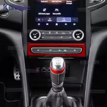 Soft Carbon Fiber Sticker For Renault Megane 4 2016 2017 2018 2019 2020 2021 2022-2025 Car Center Console Multi-function Button.