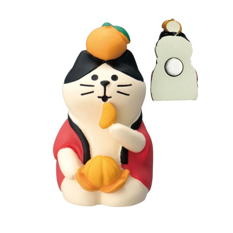 Japanese cat refrigerator sticker, grocery zakka cute bread coffee shop decoration gift miniature resin ornament