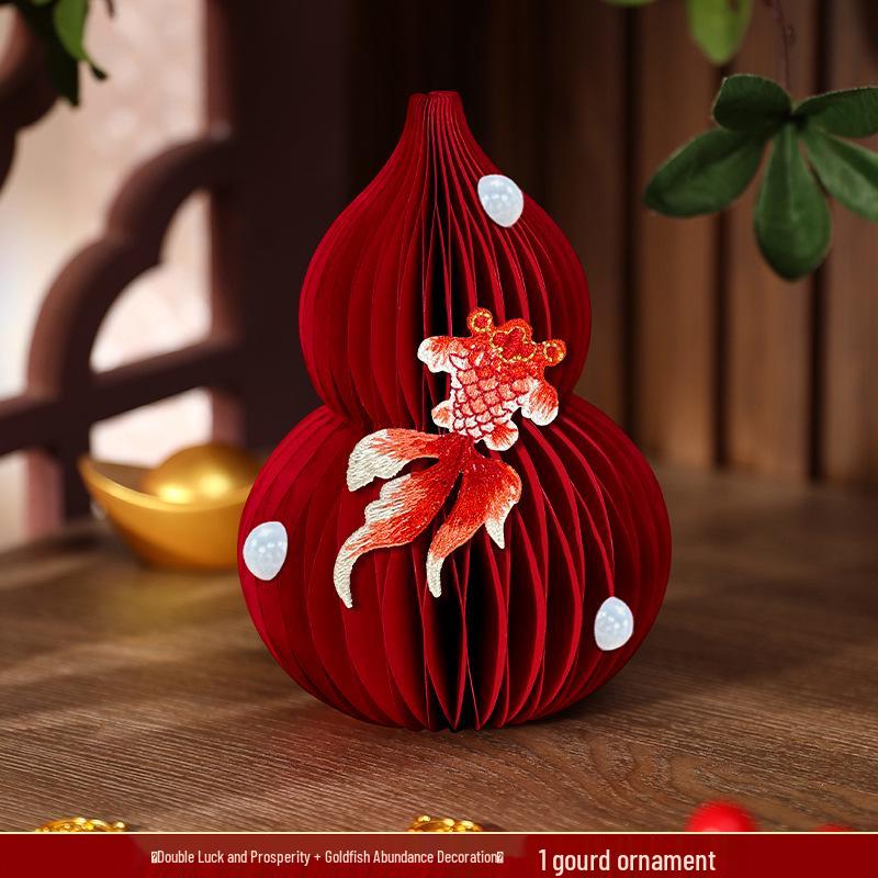 Housewarming Prosperity Gourd: Three-Dimensional Home Ornament for Living Room Tabletop