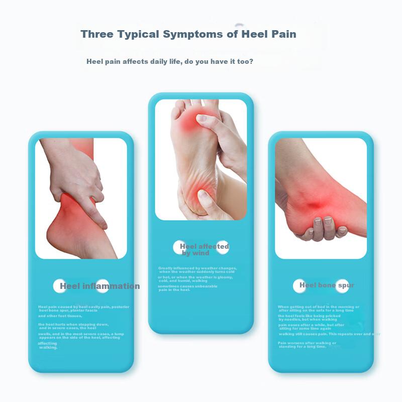 KELME Silicone Heel Pad Insole Men Heel Pain Relief Cushion Height Increasing Shock Absorbing Half Insole for Women Foot Pain