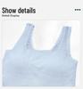 Women's White Lace Camisole with Chest Pads - Slim Fit Yoga Tank with Built-in Bra