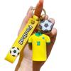 Cartoon Football Jersey Keychain: Cute Ronaldo, Messi, Mbappé, Neymar Car Bag Pendant, Non-Fading