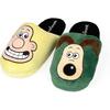 Kapcie Wallace & Gromit Niskoprofilowe Twarda Podeszwa Zabawny Wzór dla Dorosłych Rozmiar 37-42 Kobiety/35.5-41 Mężczyźni