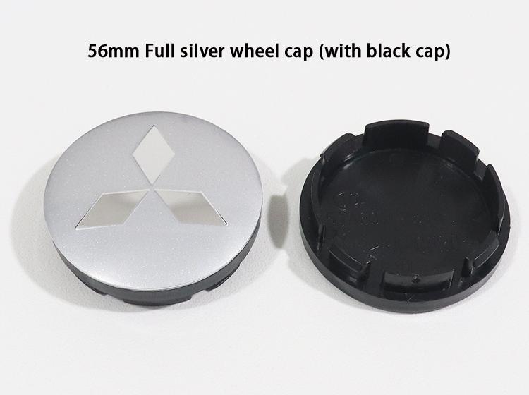4pcs Mitsubishi 56mm 60mm ABS Car Emblem Wheel Center Hub Cap Auto Rim Refit Dust-proof Badge Covers Sticker Styling Accessories