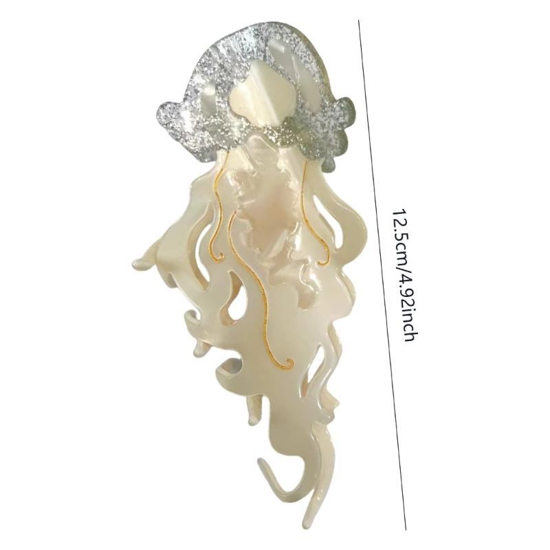 Fashionable Jellyfish Shaped Acetate Hair Clip Women's Hair Accessory For Women Seeking Fashion And Individuality