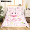 Milk Cow Duvet Cover King Queen Size Cute Cartoon Cows Bedding Set for Kids Farmhouse Rustic Animal 2/3pcs Polyester Quilt Cover