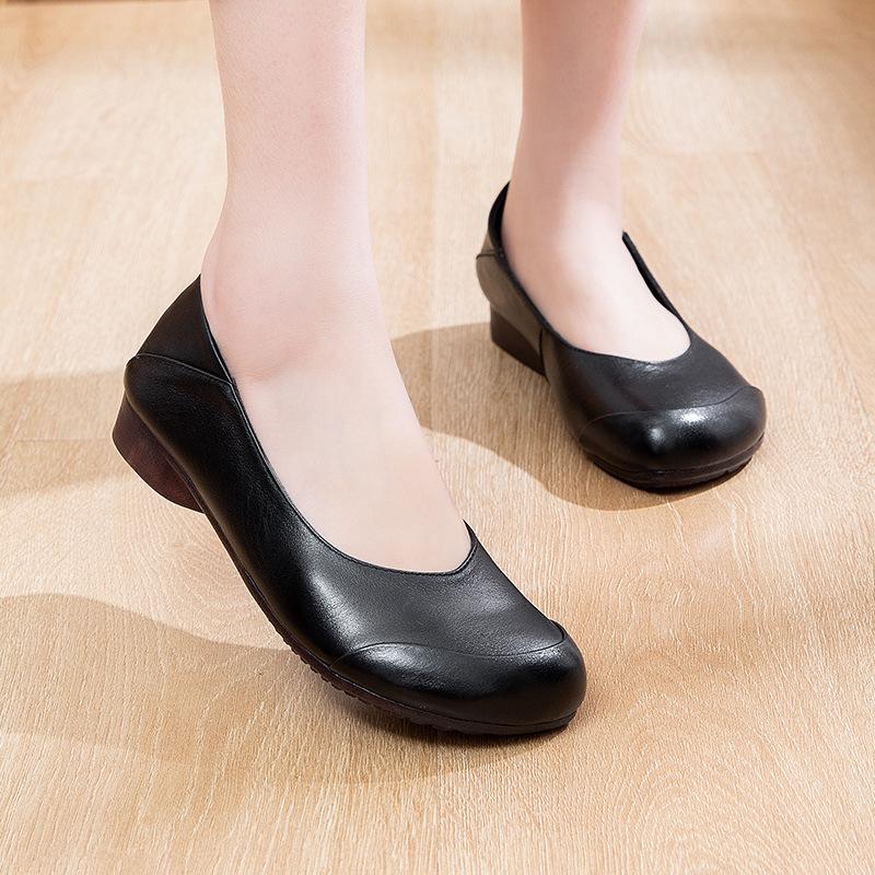 

2025 весна новый уход за ногами для мам среднего и пожилого возраста обувь нескользящая ходьба день матери 35 чёрный