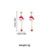 Minimalist Christmas Pendant Earrings With Santa Head Bow Sock Charm Zinc Alloy Stainless Steel Studs Women