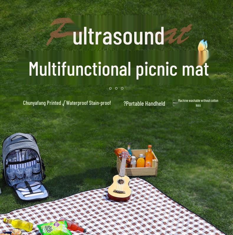 Waterproof Outdoor Picnic & Beach Mat: Portable, Moisture-Proof, Thickened for Camping and Spring Outings