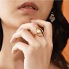 European and American Freshwater Pearl Ring - Adjustable Open Design, Ins Style Hollowed-out, Unique Finger Ring Jewelry