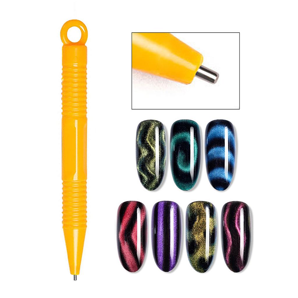 10Pcs Nail Art Magnetic Stick Wand Pen Set for 3D Cat Eye Gel Painting Nails Art Magnet Wand UV Gel Polish Magic Manicure Tools