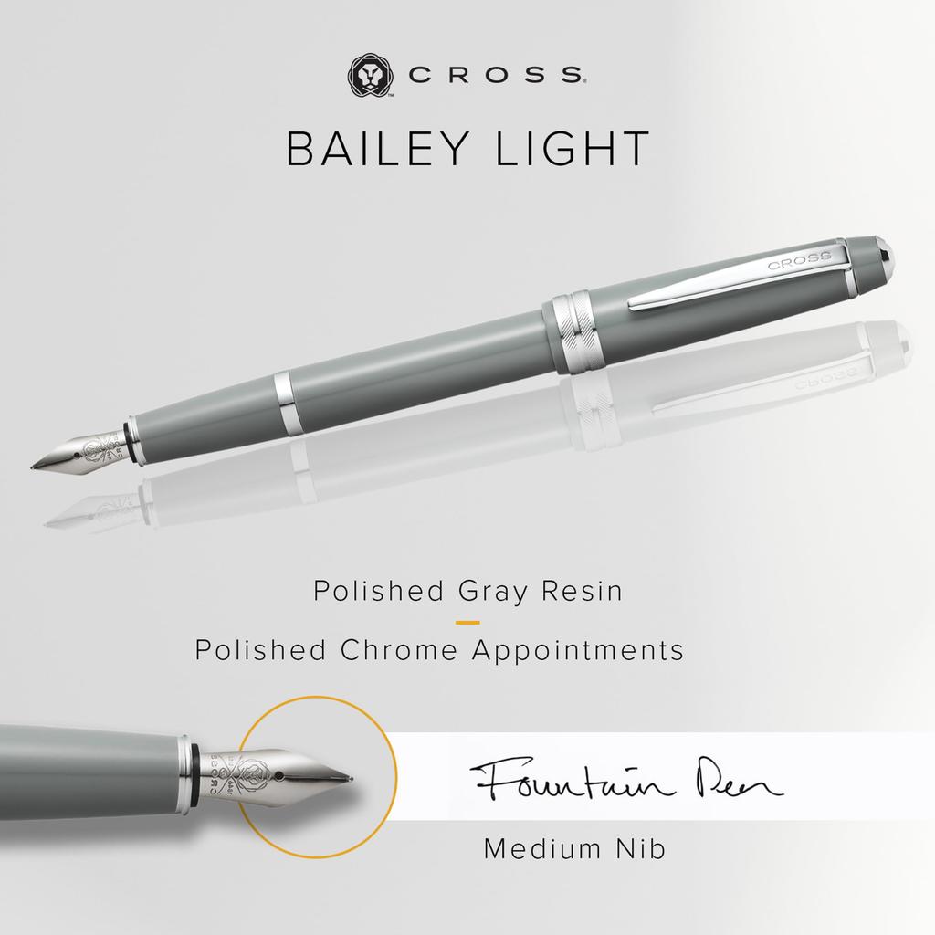 CROSS Cross Bailey Light Gray Fountain Pen M NAT0746-3MS