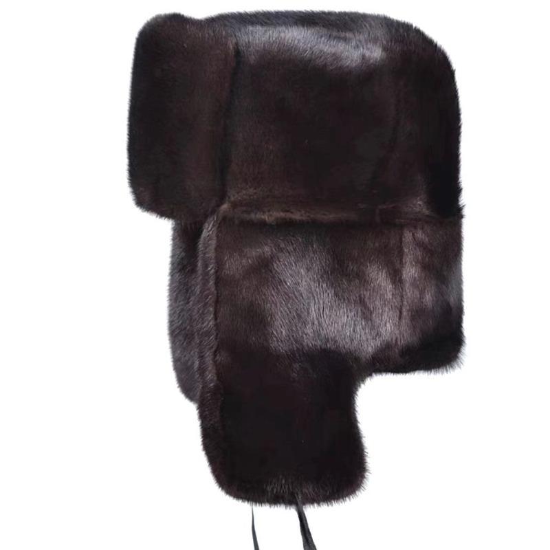 Hat men's ear protection winter imitation fox hair warm and cold fur hat outdoor dog skin cotton hat