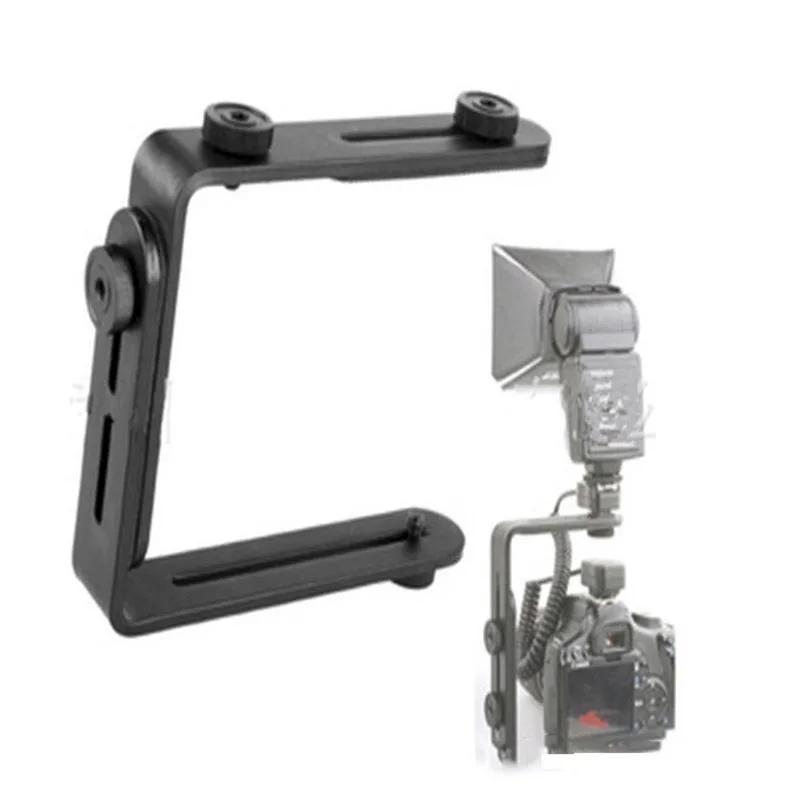 Double L-shaped Photography Light Holder Flash Bracket L-shaped Support LED Photography Light for SLR Camera Flash Video Light