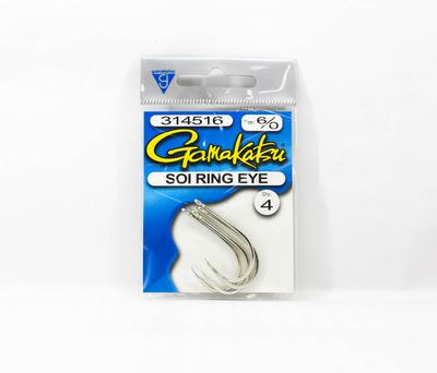 Gamakatsu Soi Ring Eye Size 6/0 , 4 Per Pack (4050)