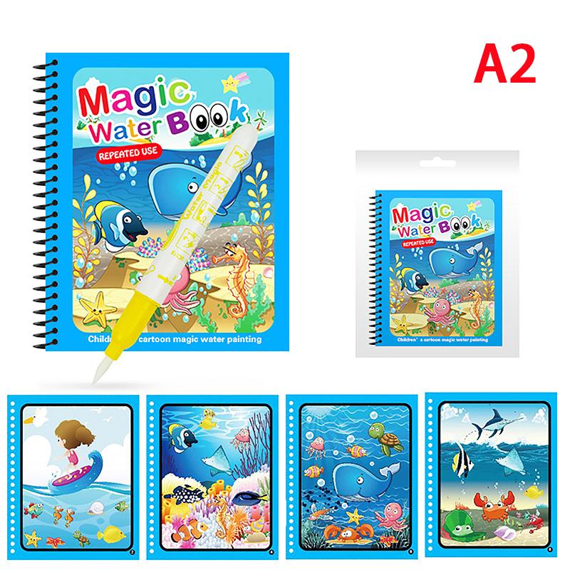 

Книги для рисования Diy Magic для детей, многоразовые граффити, цветная книга для заполнения, детские игрушки для раннего образования, Монтессори, водная раскраска