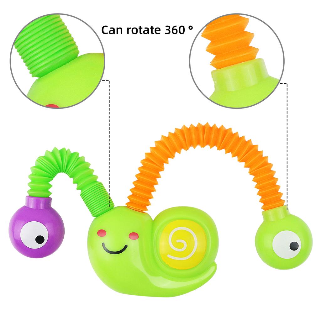 Luminous Telescopic Snail Decompression With Light Telescopic Tube Creative Novelty Decompression Toy Random Color