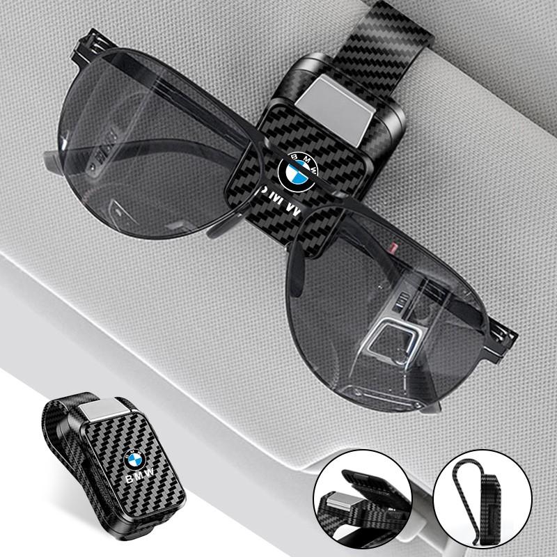 BBKU7 Car Carbon Fibre Sun Visor Glasses Clip Sunglasses Bracket For BMW 50th Anniversary 1 3 5 7 series E83 F16 E70 BMW M M3 M5