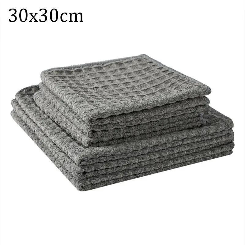 10Pcs Super Absorbent Barista Bar Towel Microfiber Dish Towel Waffle Absorbent Barista Bar Kitchen Cleaning Cloth Cleaning Towel