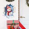Wholesale of Cartoon Wall-breaking Christmas Snowman Festive Atmosphere Home Wall Beautification Stickers Self-adhesive for Export