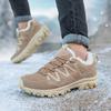 Plush Unisex Hiking Shoes Fur-lined Winter Outdoor Sneakers Men Women Warm Cotton Shoes Anti-slip Climbing Sports Shoes