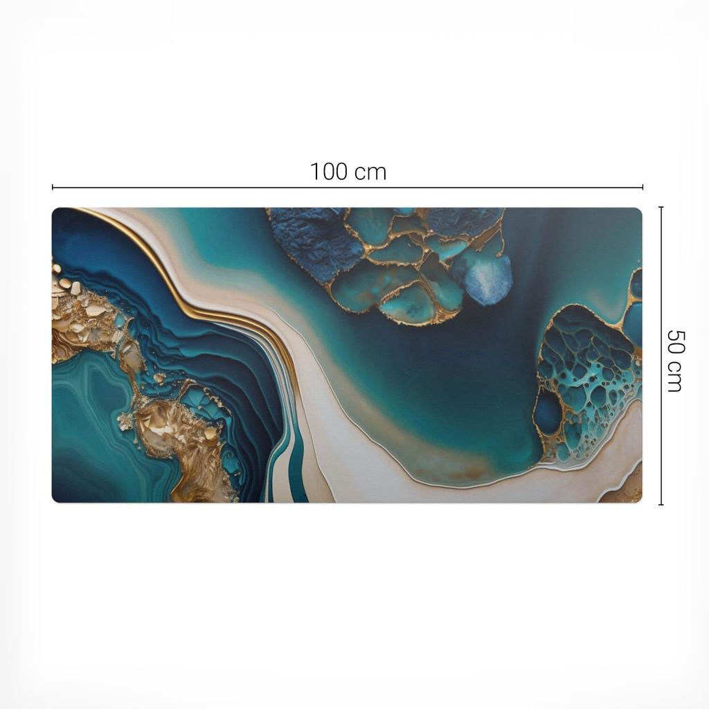 Modern Desk Mat for Remote Work Abstract Wave 100X50 Cm