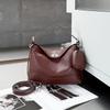 Hot Natural Drop Top Layer Cowhide Armpit Bag With A High-end Feel Hundred Clutch Handbag Trendy Leather Women's Small