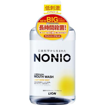 NONIO (Nonio) Mundspülung alkoholfrei Leichte Kräuter-Minze Mundspülung 1000ml (Quasi-Droge) Mundgeruch Vorbeugung Anwendung] Halten Sie eine angemessene Menge eines