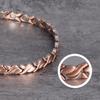 Vinterly Magnetic Pure Copper Bracelets for Women 6.5mm Vintage Chain Health Energy Magnet Arthritis Pain Relief Women Jewelry